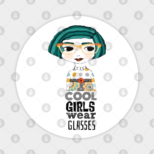 Cool Girls Wear Glasses -- Dinah Magnet by tracey